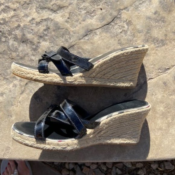Burberry Patent leather & jute trim espadrilles - Picture 4 of 6